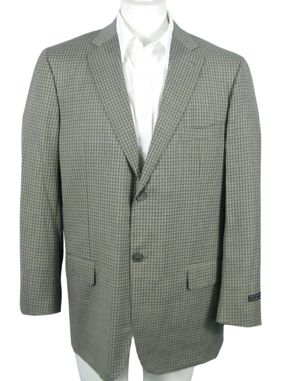 NEW Isaia Super 140's Sciammeria Sportcoat Jacket e 58 US 48 Greenish Gray Plaid